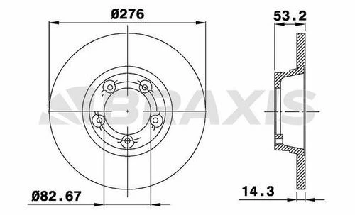 Braxis AE0733 Ae0733 Ön Fren Disk Aynası Daf 400 2.5td 3.4 Df1826