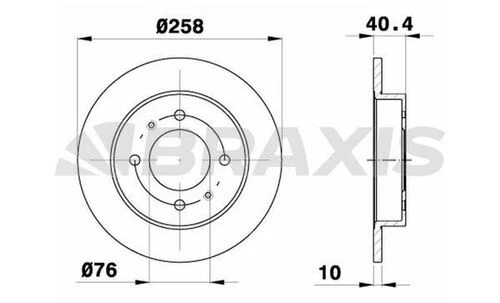 Braxis AE0464 Ae0464 Arka Fren Disk Aynası Hyundai Elantra 1.6 1.8 2.0 00-06 Lantra 90-95 258x3 Df4122 - 1