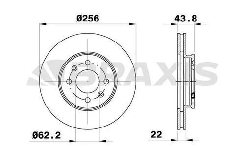 Braxis AE0772 Ae0772 Ön Fren Disk Aynası Havalı Hyundai Accent Blue 1.4 Benzinli 1.6 Crdı 2011-kia Rio 1.2 1.4 Benzinli 1.4 Dizel 2011-256mm 517120u000 ürün görseli 1
