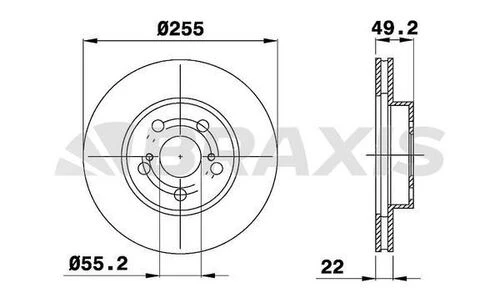 Braxis AE0372 Ae0372 Ön Fren Disk Aynası Toyota Prius 1.5ı Df4906 ürün görseli 1