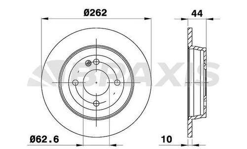 Braxis AE0550 Ae0550 Arka Fren Diski Aynası 262mm Accent Blue 2011-kia Rio 2011-i20 2015- 584110u300