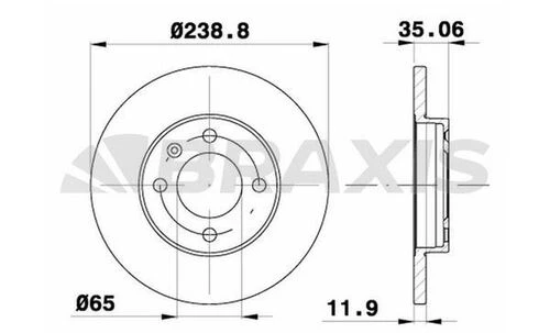 Braxis AE0052 Ae0052 Ön Fren Disk Aynası Golf I Iı Iıı 1.6 1.8 1.9d 1.9td 74 83 Passat 1.6 1.6d 1.6 Td 1.8 73 87 321615301