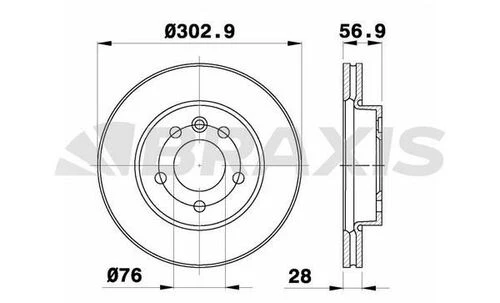 Braxis AE0526 Ae0526 Ön Fren Diski Amarok 303x28mm 10- 2h0615301a ürün görseli 1