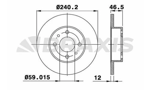Braxis AE0091 Ae0091 Ön Fren Diski Diski Uno 1.4 86- 71738423