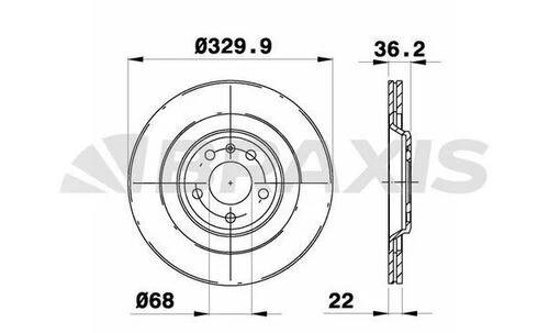 Braxis AE0714 Ae0714 Arka Fren Disk Aynası Audi A4 A5 A6 A7 A8 Q5 Porsche Macan 08- 4h0615601d