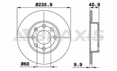 Braxis AE0384 Ae0384 Ön Fren Disk Aynası Corsa A 1.2 1.3 1.4 83 89 Kadett D E 1.2 1.3 1.4 84 89 569028 ürün görseli 1