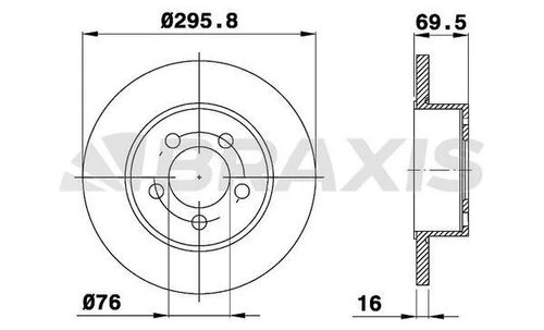 Braxis AE0595 Ae0595 Arka Fren Disk Aynası Daily Iı 09 02-daily Iıı 05 06- 2996027 ürün görseli 1
