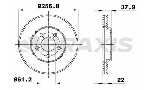 Braxis AE0654 Ae0654 Ön Fren Diski Chrysler Neon Pl 94-00 Neon Iı 01-05 4313633
