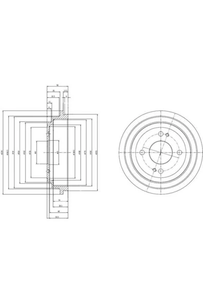 Delphi BF516 Bf516 Fren Kampanası Arka Honda Fit. Jazz 05 08 ürün görseli 1