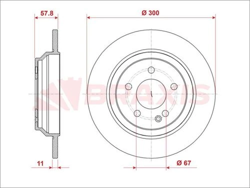 Braxis AE1013 Ae1013 Fren Diski Arka V-class W447 14-vito W447 14- A4474230412 ürün görseli
