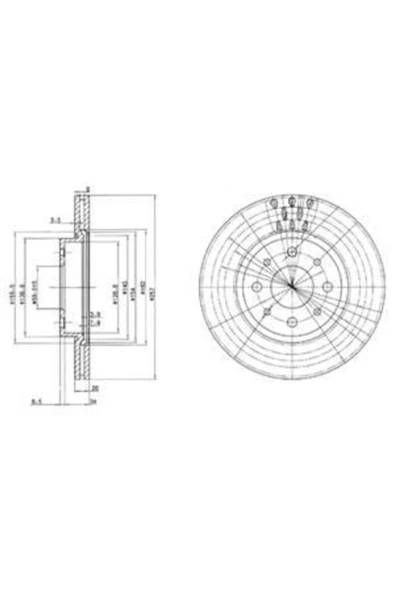Delphi BG2830 FREN DİSKİ ÖN PALIO 96- ALBEA DOBLO 01- TEMPRA 2.0 ürün görseli 1