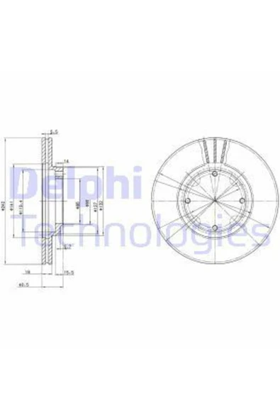 Delphi BG2394 FREN DİSKİ ÖN ACCENT 95-00 EXCEL 90-95 YUMURTA KASA ürün görseli 1