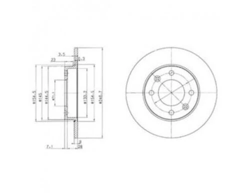 Delphi BG3653 FREN DİSKİ ARKA 307 00- 1007 05- PARTNER 96- / XSAR ürün görseli 1