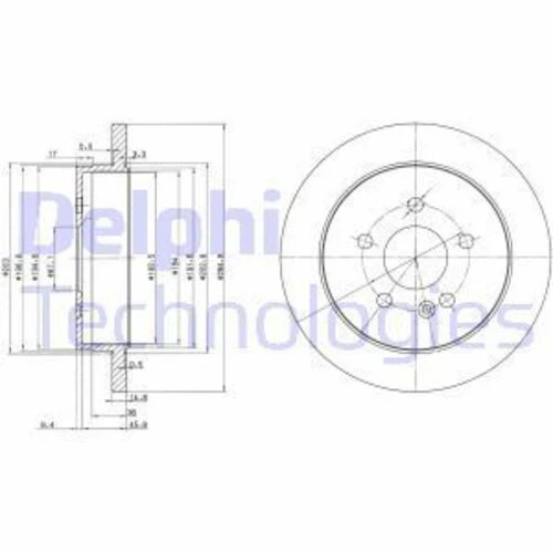 Delphi BG3398 FREN DİSKİ ARKA MERCEDES M SERİSİ W163 ürün görseli 1