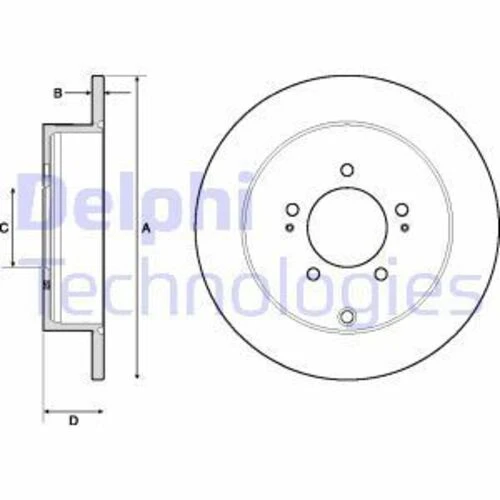 Delphi BG4161C DİSK ARKA 08- OUTLANDER.CW 08- PT.4007 ürün görseli 1
