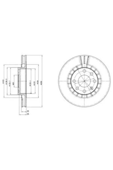 Delphi BG2443 FREN DİSKİ ÖN ASTRA F 91- ASTRA F CLASSIC 99- ASTRA ürün görseli 1