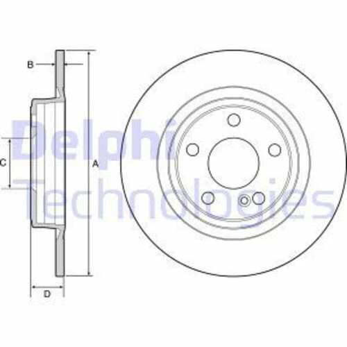 Delphi BG4558C ARKA FREN DİSKİ TK A-CLASS W176 12- CLA CLASS W117 ürün görseli 1