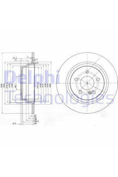 Delphi BG3757 Bg3757 Fren Diski Takım Mercedes E200 E200cgı E220 E240 E270 E320 04/02- Arka ürün görseli 1