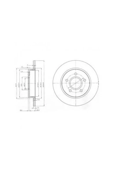 Delphi BG3896 FREN DİSKİ ARKA CMAX  07- CMAX  03- FOCUS II 04- 15 ürün görseli 1