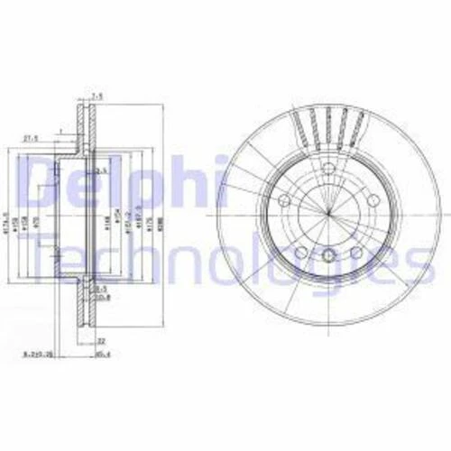 Delphi BG2623C FREN DİSKİ TAKIM BOYALI BMW ürün görseli 1