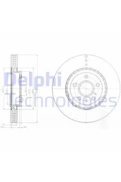 Delphi BG9068 FREN DİSKİ TEKLI PAKET OPEL INSIGNIA SAAB 9-5 07/08 ürün görseli 1