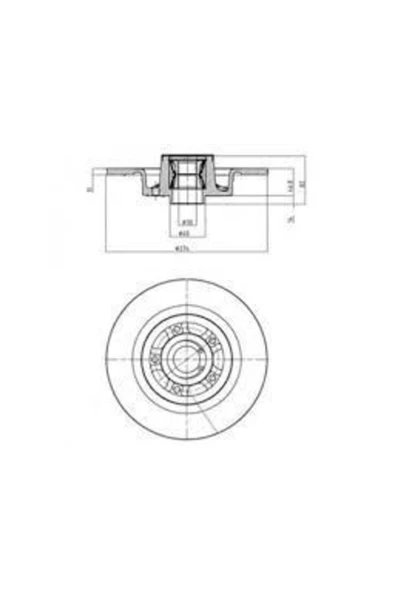 Delphi BG9026RS FREN DİSKİ ARKA LAGUNA II 01- DÜZ 274mm ürün görseli 1