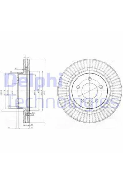 Delphi BG9006C FREN DİSKİ TEKLI PAKET ÖN BOYALI LAND ROVER DISCOV ürün görseli 1