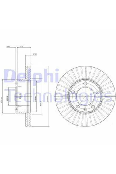 Delphi BG9692 FREN DİSKİ ÖN MASTER II 98- / MOVANO A 98- / INTERS ürün görseli 1