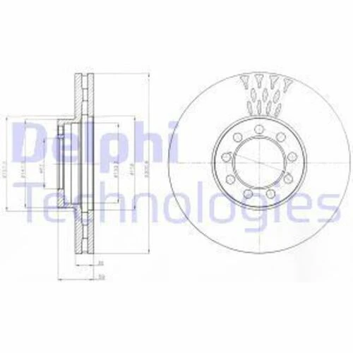Delphi BG9062 FREN DİSKİ ÖN DAILY 06- 4100kg HAVALI ürün görseli 1