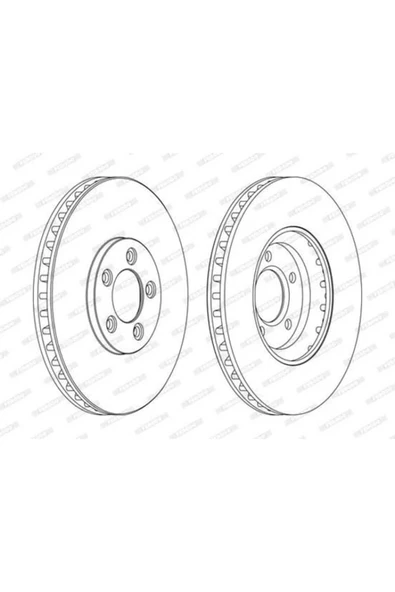 Ferodo DDF1648C ÖN FREN DİSKİ JAGUAR STYPE 2.5 V6-3.0 V6-4.2 V8- ürün görseli 1