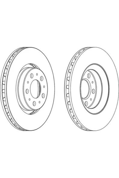 Ferodo DDF1078C ÖN FREN DİSKİ VOLVO S60 00 S80 98-06 V70 97-00 2 ürün görseli 1