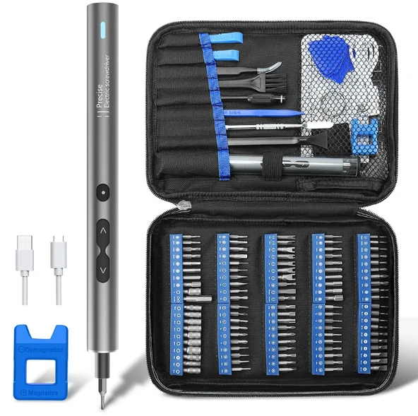 120 İN 1 HASSAS ŞARJLI TORNAVİDA SETİ VE TAMİR KİTİ ürün görseli