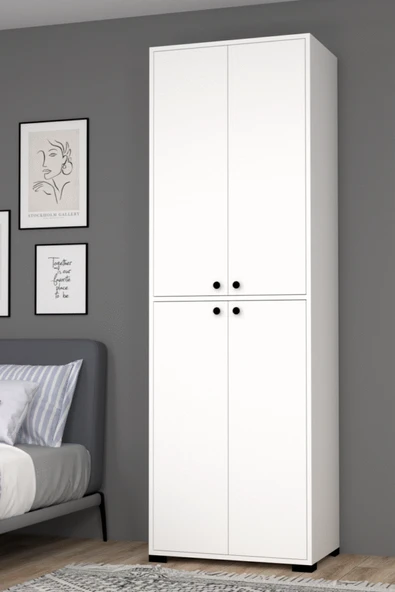 Bükreş No.3 3 Raflı Askılı Bebek Odası Dolabı