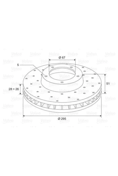 Ferodo DDF2464C Ddf2464c Fren Diski Ön Havalı 295 Mm A Class 12- Spor Paketlı Araçlar ürün görseli 1