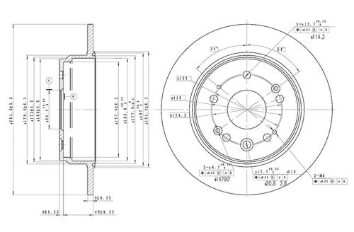 Mga 50440 Fren Disk Arka Düz 282-6 Honda Crv 01-05 42510s9an00 ürün görseli 1