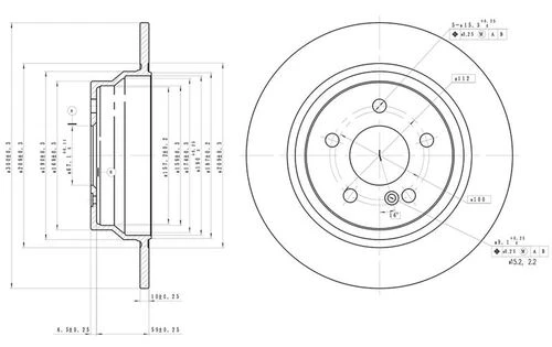 MGA 50432 FREN DİSKİ ARKA MERCEDES W211 W212 02- DÜZ 300mm ürün görseli 1