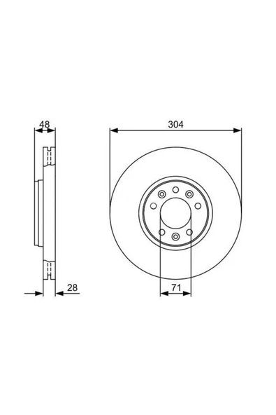 4249.K0 FREN DİSKİ ÖN SCUDO 07- / 407 04- 2.0 HDI EXPERT ürün görseli 1