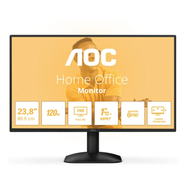 AOC 24B31H 23.8" 120Hz 1Ms VGA+HDMI FullHD Adaptive-Sync IPS Vesa Monitör