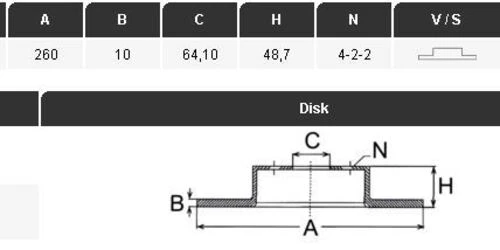 Yavuzsan 15450 Arka Fren Diski Accord Iv-v 90-98 2.0ı-2.2ı-16v Rover 600 93-99 260 10 4dl Adet 42510-sm-950 ürün görseli 1