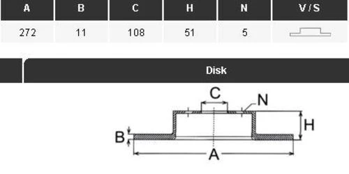 Yavuzsan 19037 Ön Fren Diski Niva 77-tüm Modeller 272 11 5dl Adet 21213501070 ürün görseli 1