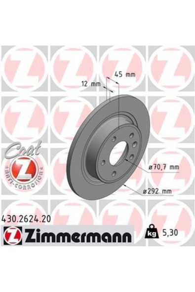 430.2624.20 Arka Fren Diski 16 İnç Astra J 09 Zafira C 11 Cruze 09 268.5x12x5dl Dolu 569 ürün görseli 1