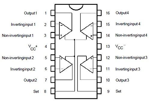 LM246N Programmable Quad Bipolar İşlemsel Yükselteç Entegresi - DIP16 - Resim 6