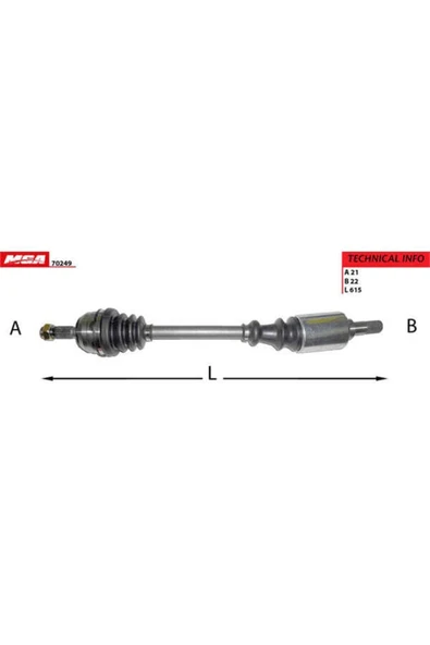 MGA 70249  Aks Abssız 106 Gtı Xsı / Saxo Vts -99 1.4 1.6 - 1