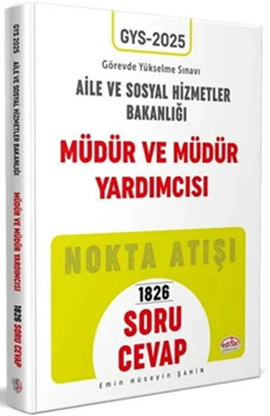 Editör Yayınları T.C. Aile ve Sosyal Hizmetler Bakanlığı GYS Müdür ve Müdür Yardımcısı Soru Cevap ürün görseli 1