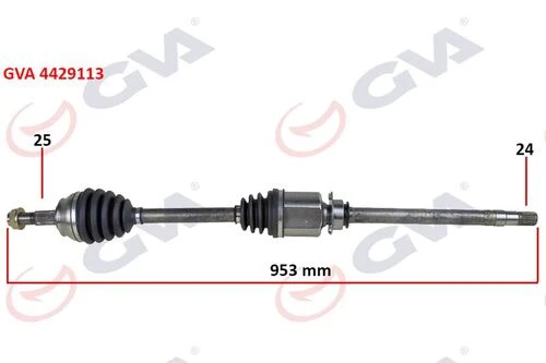 GVA 4429113  Komple Aks Sağ Fiorino 1.3 Mtj 07 13 953Mm Aks Lale Li - 1