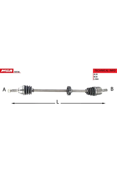 MGA 70736  Aks Sag Accent 95-00 539952827 ürün görseli 1