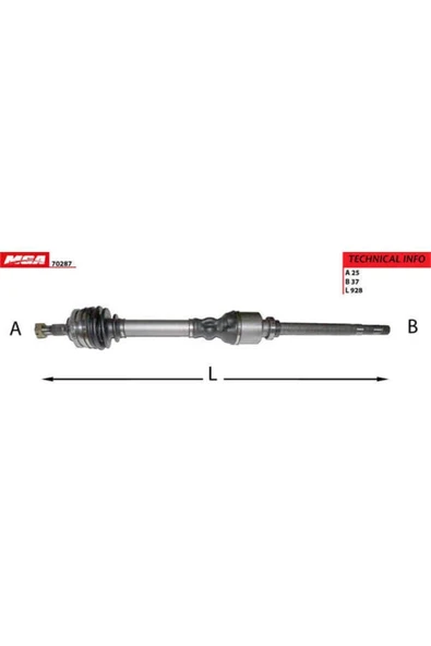 MGA 70287 Aks Sag Peugeot 406 Hdı Abslı 48d  Oem ürün görseli 1