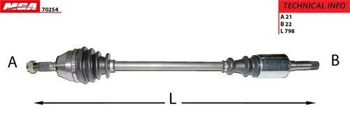 MGA 70254  Aks Sağ 106 205 / Ax Saxo 1.4 1.5D 1.0 4 Bıjon ürün görseli