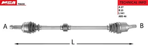MGA 70630  AKS SAĞ ABSLİ i30 08-11 BENZİNLİ ürün görseli