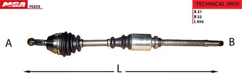 MGA 70255  Aks Sağ 205 1.3 3273.5p ürün görseli 1